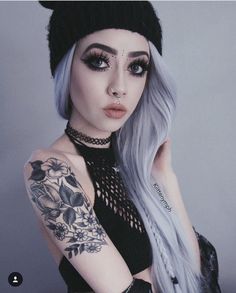 {kittenymph} Grey Hair, I Smile, Instagram Photos, Tattoos, Grey, Hair, Instagram