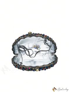 BirdinBag - Luxurious Peacock Crystal Clutch: Elegant Evening Purse for Women Peacock Clutch, Rhinestone Clutch, Peacock Pattern, Crystal Clutch, Clutches For Women, Party Purse, Purse For Women, Novelty Bags, Evening Purse