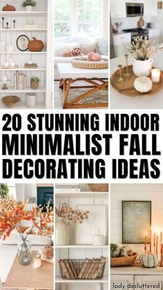 20 stunning indoor minimalist fall decorating ideas for the living room and dining room