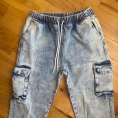 Automatically Save 15% On Bundles Of 2+ Items Acid Wash Draw String Denim Joggers, Never Worn. Retro 80s Style. New Without Tags. Acid Wash Denim Mid-rise Bottoms, Soft-washed Medium Wash Denim Bottoms, Denim Pants With Elastic Waistband For Streetwear, Casual Stretch Cargo Jeans In Dark Wash, Casual Medium Wash Distressed Pants, Trendy Acid Wash Soft-washed Bottoms, Casual Soft-washed Denim Jeans, Soft-washed Casual Denim Jeans, Stretch Cotton Cargo Jeans In Medium Wash