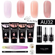 Set completo de 12 piezas para realizar trabajo de poly gel. Incluye todo lo que puedes ver en foto. Escogido con los tonos más de moda de temporada. De excelente calidad que nos distingue. Nail Extensions Acrylic, Poly Nail Gel, Acrylic Nail Polish, Poly Gel, Nail Pen, Gel Set, Gel Nail Extensions, Polygel Nails, Professional Nail Art