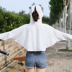 Sun-proof Jackets Zipper Hooded Summer Outerwear High-quality Korean Style Candy Colors Long Sleeve Female Lady All-match Coats [23y 8m 1d] Summer Outerwear, Chiffon Kaftan, Long Sleeve Bathing Suit, Backless Swimsuit, Club Party Dresses, Floral One Piece Swimsuit, Vintage Swimsuits, Knitted Bodycon Dress, Summer Swim Suits