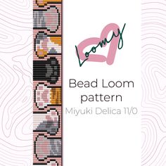 the bead loom pattern is shown in different colors