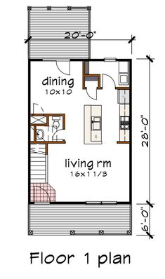 the floor plan for a small house