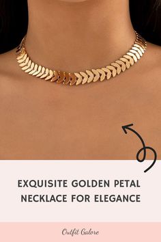 Adorn yourself with our Exquisite Golden Petal Necklace 🌼. Its intricate design is a blend of elegance and sophistication, ideal for fashion-conscious women 💃. Add this stunning piece to your collection 🛍️. Available at OutfitGalore.com! Glamorous Party, Next Clothes, Stylish Sunglasses, Social Gathering, Elegant Necklaces, Stunning Jewellery, Memorable Moments, Intricate Design, Unique Charms