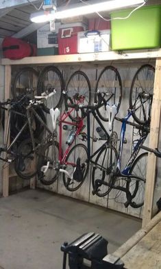 there are many bikes on the rack in this bike storage area, and it's easy to do