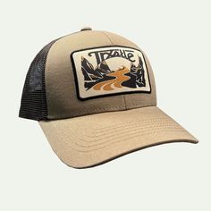 Trxstle Canyon Explorer Trucker Hat Urban Style Flat Bill Trucker Hat, Outdoor Trucker Snapback Hat With Breathable Mesh, Outdoor Snapback Hat With Breathable Mesh And Curved Brim, Outdoor Flat Bill Hat With Breathable Mesh, Adjustable Six-panel Fitted Hat For Outdoor, Brown Breathable Outdoor Hats, Breathable Flat Bill Fitted Hat For Outdoor, Trucker Hat With Curved Brim And Breathable Mesh, Trucker Hat With Curved Brim And Breathable Design