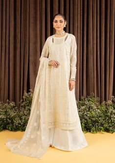 Semi-stitched Sheer Dresses For Eid, Sheer Georgette Dress For Eid, Sheer Organza Sets For Eid, Unstitched Sheer Sets For Eid, Chiffon Unstitched Suit With Chikankari For Eid, Sheer Organza Sets For Wedding, Sheer Festive Sets For Eid, Sheer Sets For Festive Occasions Like Eid, Sheer Georgette Sets For Eid