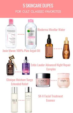 Amazing skincare dupes for cult classic favorites - THIRTEEN THOUGHTS Expensive Makeup, Estee Lauder Advanced Night Repair, Clinique Moisture Surge, Clinique Moisturizer, Advanced Night Repair, Suncare, Image Skincare, Makeup Palette, Skin Care Products