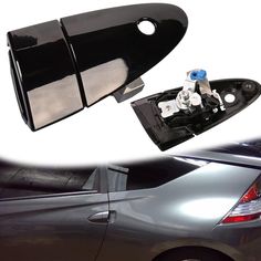 the rear view mirror and door handle cover are shown in two different pictures, one is black