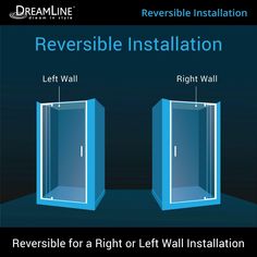 two doors open to reveal the reversible installation for a right or left wall