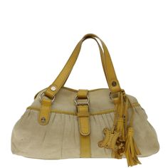 Céline Triomphe Yellow Canvas Handbag (Pre-Owned) Celine Brand, Celine Model, Celine Triomphe, Vibrant Style, Luxury Products, New Metal, Canvas Handbags, Bag Canvas, Diaper Backpack