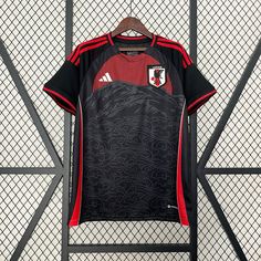 Japan Jersey, Camisa Time, Black N Red, Retro Soccer Jersey, Jerseys Football, Beautiful Profile Pictures, Cartoon Font, Retro Soccer