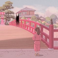 Spirited Away icon #spiritedaway #spiritedawayicon #spiritedawayicons #spiritedawayedit #spiritedawayedits #haku #chichiro Studio Ghibli Pink Aesthetic, Pink Studio Ghibli, Hayao Miyazaki Movies, Ghibli Aesthetic, Iphone Wallpaper Stills, Studio Ghibli Movies