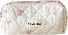 Bow Makeup, Quilted Cosmetic Bag, Cute Bow, Cute Bows, Cotton Quilts, Bag For Women, Cotton Bag, Toiletry Bag, Pink Girl