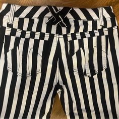 Purchased Brand New From Famed Nyc Shop Trash & Vaudeville. Worn Only Once Or Twice. Size 28 Waist. Fitted Casual Black And White Bottoms, Trendy Fitted Black And White Bottoms, Trash And Vaudeville, Tripp Nyc Pants, Nyc Shopping, Tripp Nyc, Pants Color, Pant Jumpsuit, Pants For Women