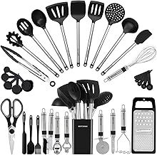 an assortment of kitchen utensils arranged in a circle