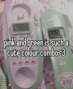 pink and green is such a cute color combo?