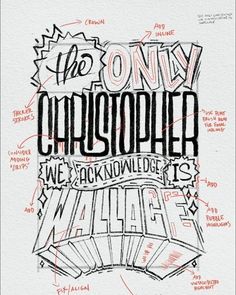 a poster with some writing on it that says, the only christopherie we know