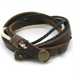 Leather bracelet. Braided Rope Bracelet, Leather Bangle, Brown Leather Bracelet, Wrist Bracelet, Woven Bracelet, Men Bracelet, Wrist Wear, Buckle Bracelet, Bracelet Men