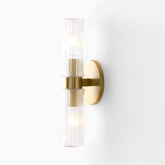 an image of a modern wall light with glass tube on the front and back side