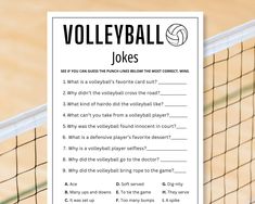 a volleyball joke is on the back of a racket with a volley ball in it