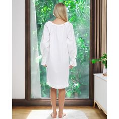 Step into a realm of vintage elegance with the Alexander Del Rossa Women's Cotton Victorian Nightgown. This exquisite piece is meticulously crafted from 100% pre-shrunk cotton, ensuring both comfort and durability through countless nights. Its classic Victorian design, complete with a poet-inspired silhouette, makes it a timeless addition to your sleepwear collection.

- Material: 100% Pre-shrunk Cotton
- Color: White
- Size: XL
- Gender: Female
- Features: Elasticized round neckline with ruffle White Long Sleeve Relaxed Fit Nightgown, Cotton Nightgown With Relaxed Fit For Daywear, Relaxed Fit Cotton Nightgown For Casual Wear, White Cotton Nightgown Relaxed Fit, White Cotton Long Sleeve Nightgown, White Relaxed Fit Nightgown For Sleep, White Cotton Relaxed Fit Nightgown, Elegant Cotton Relaxed Fit Sleepwear, White Cotton Bedtime Robe