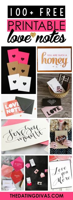 free printable love notes for valentine's day with the text overlay that says,