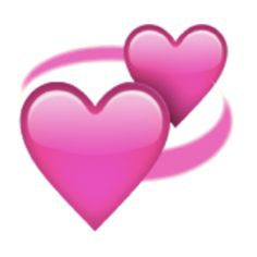 two pink hearts on a white background