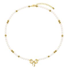 PRICES MAY VARY. 🎀LOVELY BOW PEARL CHOKER NECKLACE🎀The exquisite gold bowknot pearl necklace is meticulously designed, featuring a string of white pearls alternated with gold beads, each emitting a unique luster. At the center of the necklace is a delicate gold bowknot charm, adding a touch of elegance and romance. The perfect blend of gold and pearls creates a piece that is both classic and stylish, making every detail of this necklace captivating. 🎀GOLD BOWKNOT NECKLACE🎀Whether for daily w Angelcore Accessories, Angel Accessories, Coquette Jewelry, Ribbon Choker Necklace, Bow Choker, Beaded Bow, Pearl Necklace Gold, Trendy Bows, Ribbon Choker