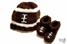 Football Hat and Booties Set | Etsy Football Buddy Gifts, Newborn Football, Baby Football, Buddy Gifts, Football Baby, Water Cycle, Parents Baby, Baby Hats Knitting, Reveal Party