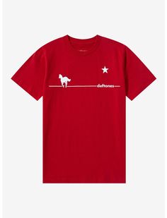 Deftones White Pony Boyfriend Fit Girls T-Shirt | Hot Topic Deftones Tee, The Deftones, Deftones White Pony, Tall Hoodies, Plus Size Swim, Plus Size Fits, Red T Shirt, Girls T Shirt, Red Style