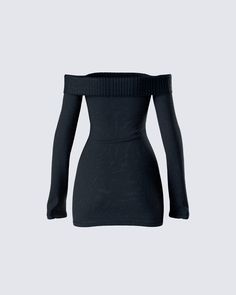 Your fave is back and in all black 😌 With an off shoulder design and bodycon style, this black sweater mini dress is the perfect blend of cozy and chic 🖤 Casual Christmas Dress, Winter Off-shoulder Bodycon Sweater Dress, Black Stretch Off Shoulder Mini Dress, Fitted Off Shoulder Mini Dress For Fall, Off-shoulder Bodycon Dress For Winter Evenings, Black Mini Off Shoulder Dress For Night Out, Fall Off-shoulder Mini Dress For Night Out, Off-shoulder Mini Dress For Date Night In Fall, Chic Black Bodycon Dress For Winter