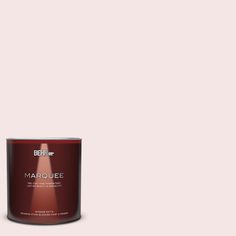 a pink paint can with the words marjoiee on it in white lettering