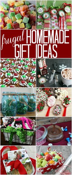 the collage shows different types of homemade gifts