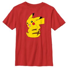 Gotta catch 'em all! Get into the game with the iconic world of Pokemon cards, video games, TV shows, and more with adorable new officially licensed apparel for the whole family featuring all your favorite Pokemon! This Boys' Pokemon Pikachu Sitting Portrait Graphic T-Shirt features a graphic of an adorable Pikachu sitting and turning back with a smile on its face! Grab some new Pokemon apparel today and be the envy of all your friends! Sitting Portrait, Portrait Graphic, Pokemon Clothes, Sweet Tee, Pokemon Red, Boys Graphic Tee, Pokemon Pikachu, New Pokemon, Graphic Tee Design