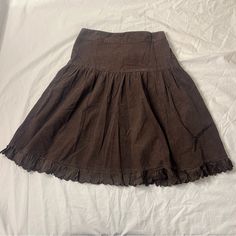 Anthropology Edme & Esyllte Brown Corduroy Skirt Size Women’s 2 Excellent New With Tags Condition! Courdory Mini Skirt, Cottagecore Cotton Skirt, Cottagecore Lined Skirt Bottoms, Cottagecore Lined Skirt, Brown Cotton Mini Skirt With Relaxed Fit, Brown Cotton Flared Skirt, Spring Corduroy Lined Skirt, Vintage Corduroy Skirt, Sequin Fringe Skirt