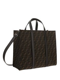 Outside: 62% Polyester, 33% Cotton, 5% Resin Inside: 63% Cotton, 34% Polyester, 3% Acrylic Fendi Men, Fendi Tote, Fendi Handbag, Men's Totes, Monogram Tote Bags, Monogram Tote, Tote Handbag, Jacquard Fabric, Fendi Bags