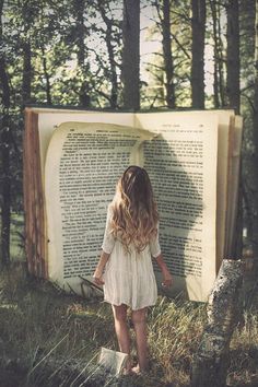 How you get lost in books! To me this is like an 'Alice in Wonderland' photograph. Charcoal Drawings, Believe In Magic, Book Nerd, Urban Art, The Words, Creative Photography