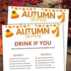 an autumn themed drink if you sign