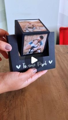 #diy, #crafts, #handmade, #creative Couple Picture Gift Ideas Diy, Anniversary Gift Ideas For Her Diy, Birthday Canvas Ideas, Idee Cadeau Diy, Photo Card Box, Photo Box Diy, Picture Gifts Diy, Birthday Canvas, Diy Pop Up Cards