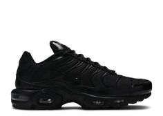 Air Max Plus 'Triple Black' - Nike - 604133 050 - black/black-black | Flight Club Nike Air Max Plus Black, Tn Black, Nike Air Max Black, Black Sneakers Women, Nike Tn, Track Shoes, Flight Club, Nike Air Max Tn, Tenis Nike