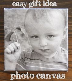 an easy gift idea for a photo canvas