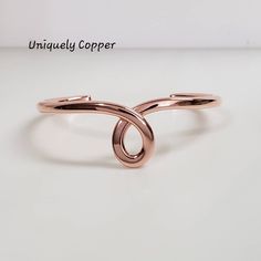 This simple, yet elegant copper cuff bracelet is another favorite of mine! I often pair this tear drop bracelet, for a layered and stacked look, with my three piece copper bracelets set found here: https://www.etsy.com/listing/499787894/copper-bracelets-copper-bangle-twisted It has a 1 1/4 inch opening and is slightly adjustable. When choosing your size, remember to deduct 1 1/4 inches from the length that you select. So, if your wrist circumference is 7 inches you would select a 6 or 6 1/2 leng Elegant Copper Bracelet For Gift, Elegant Rose Gold Copper Bangle, Rose Gold Copper Bangle Cuff Bracelet, Elegant Copper Cuff Bracelet, Silver-colored Copper Cuff Bracelets, Handmade Copper Bracelet, 100% Copper Braclet, Copper Anniversary, 7th Anniversary Gifts