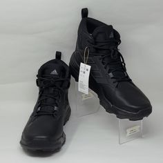 Adidas Terrex Unity Leather Mid Rain.Rdy Black Boots Gz3325 Men's Size Multi New Without Box Black Slip-resistant Hiking Boots For Walking, Black High-top Slip-resistant Work Boots, Black Slip-resistant High-top Work Boots, Black Leather High-top Sneakers For Outdoor, Outdoor Leather High-top Sneakers Slip-resistant, Leather High-top Sneakers, Slip-resistant For Outdoor, Outdoor Slip-resistant Leather High-top Sneakers, Slip-resistant Leather High-top Sneakers For Outdoor, Black Ankle Hiking Boots For Outdoor Work