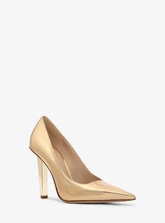 These Halle pumps are crafted from metallic leather in a minimal silhouette that renders them timeless. The stiletto heel and classic silhouette flatter the foot, lengthen the look of the leg and add instant height. Reach for them to see you through a season of dinners, parties, and everything in between. Luxury Metallic Heels With Deep Heel Cup, Sleek Gold Leather Heels, Sleek Gold Heels With Wrapped Heel, Sleek Gold Heels, Chic Metallic Heels For Gala, Chic Metallic Heels With 4-inch Heel, Chic Metallic Heels With Wrapped Heel, Gold Sleek Heels For Formal Occasions, Sleek Gold Heels For Formal Occasions