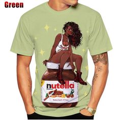 2024 New Summer Fashion Men's 3D Printing Nutella Chocolate Funny T Shirt Food Casual Short-sleeved Chocolate Funny, Chocolate Humor, Chocolate Nutella, Mens Fashion Summer, Funny T Shirt, Funny T, Nutella, Funny Tshirts, 3d Printing