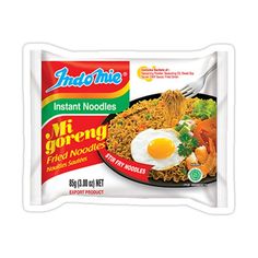 indomie instant noodles with fried egg and vegetables in gravy, 8g