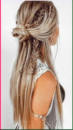 #hairs #hairstyle #Hairs #Hairstyle #Trends #fashion #makeup #style Ways To Wear Braids, Braids Bun, Boho Hairstyle, Viking Hair, Hair Homecoming, Hairstyles Easy, Easy Hairstyles For Long Hair, Wedding Hair And Makeup, Homecoming Hairstyles