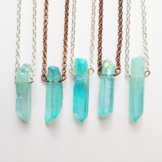 Aqua Aura Quartz Crystal Necklace / Raw Crystal Necklace / Blue Quartz Necklace / Mermaid Necklace / Turquoise Aquamarine Spiritual Necklace, Turquoise Wire Wrapped Crystal Necklace For Healing, Turquoise Mineral Crystal Necklace Gift, Turquoise Aquamarine Healing Necklace, Handmade Spiritual Aquamarine Necklace, Turquoise Aquamarine Necklace For Gift, Handmade Blue Mineral Crystal Necklace, Gift Turquoise Aquamarine Necklace, Floating Diamond Necklace